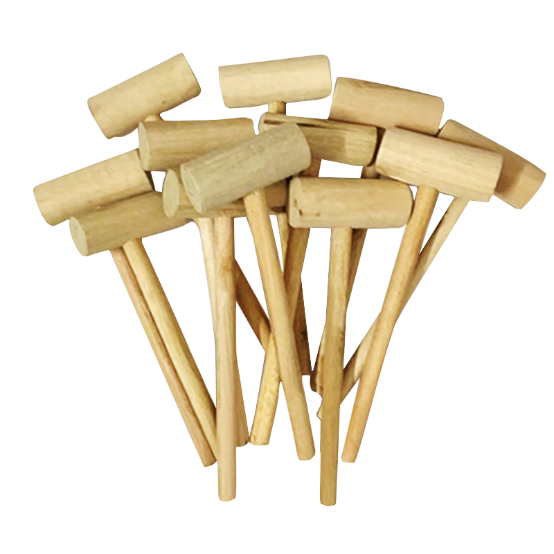 Mallet Wood Carving - Mini Wooden Hammer Kids Balls Toy