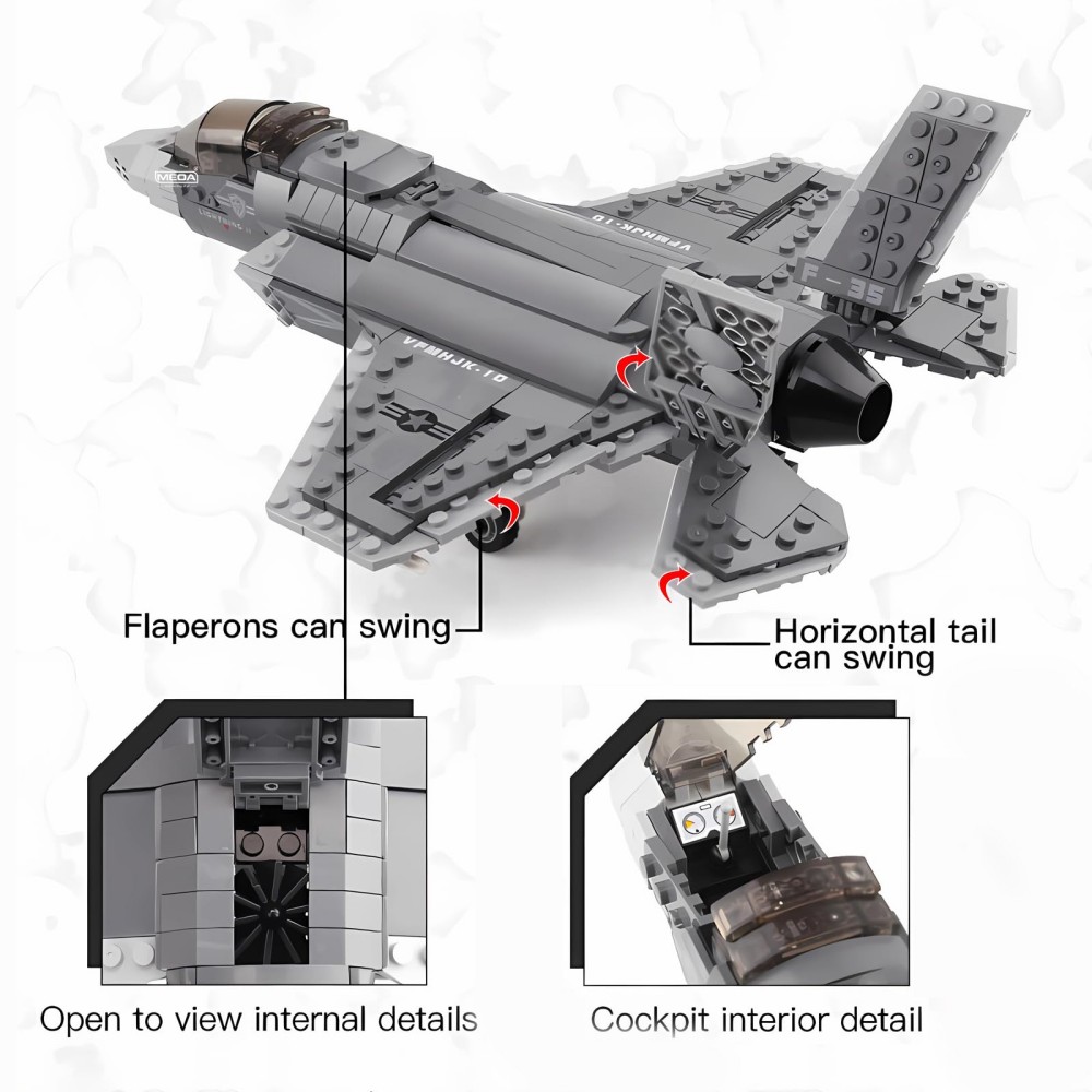 646pcs F-35 Lightning II Plane - Hand Plane Block ulasan dan harga
