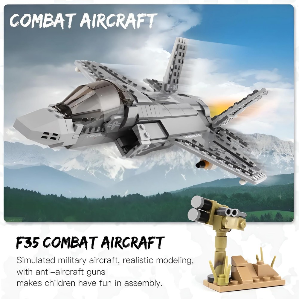 646pcs F-35 Lightning II Plane - Hand Plane Block ulasan dan harga
