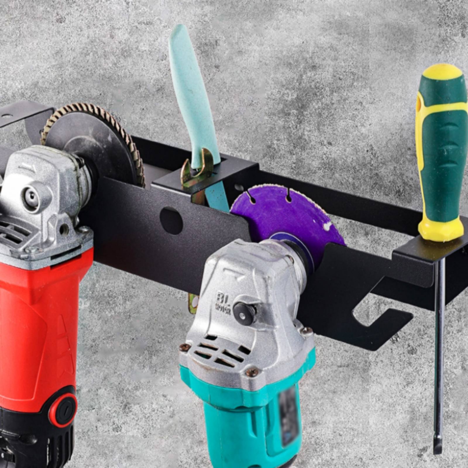 4 Bay Angle Grinder Rack Heavy - Workshop Tools Storage ulasan dan harga