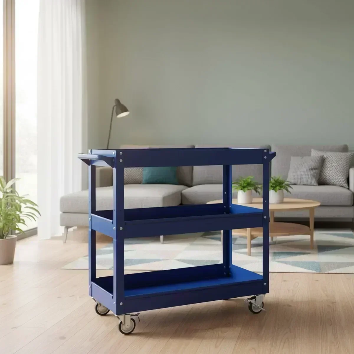 3 Shelf Rolling Tool Cart Lock - Workshop Tools Storage ulasan dan harga
