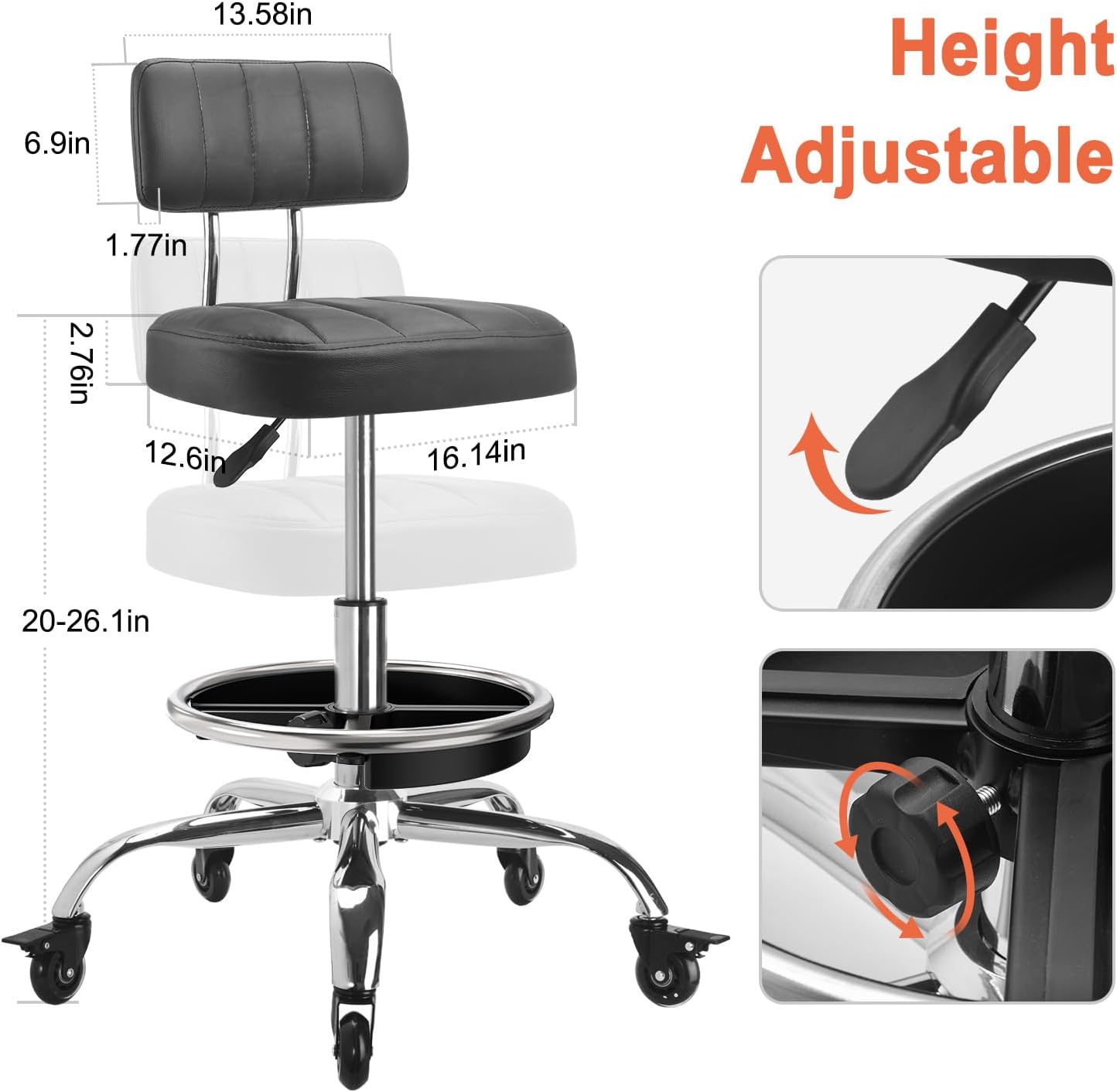 Garage Mechanic Stool With Bac - Workshop Tools Storage ulasan dan harga