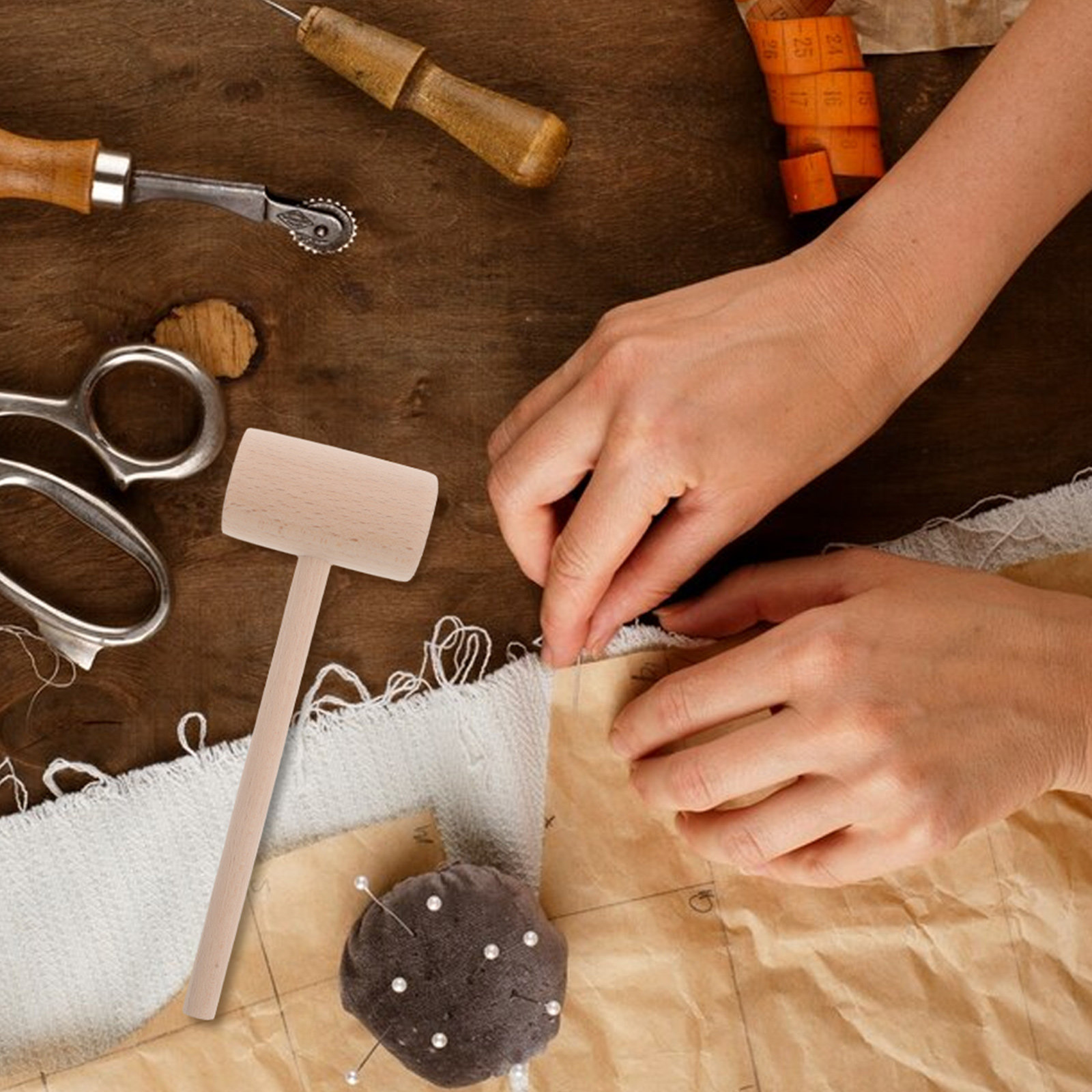 Crafts Wooden Hammer DIY Woodw - Mallet Wood Carving ulasan dan harga