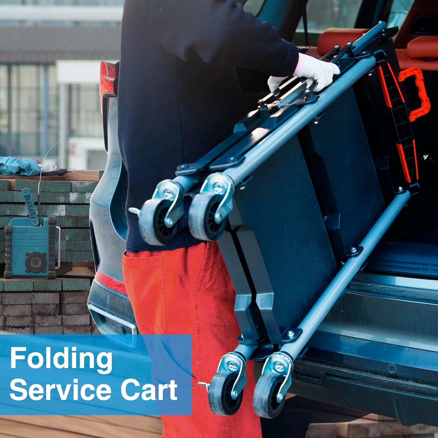3-Shelf Foldable Rolling Utili - Workshop Tools Storage ulasan dan harga